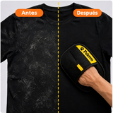 Antes y después de retirar el pelo de una playera con Pelovo